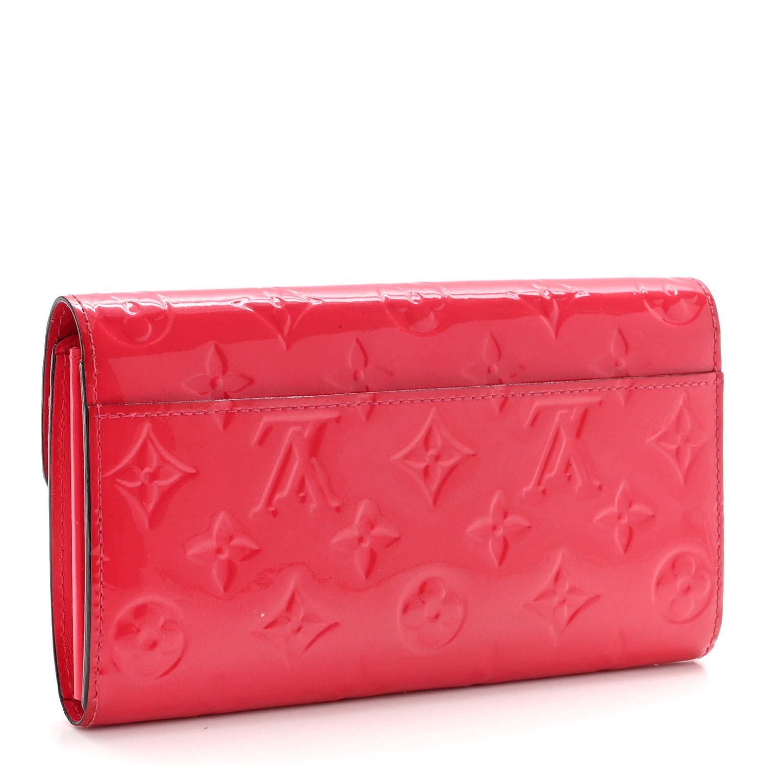 Louis Vuitton Vernis Sarah Wallet NM Rose Litchi 3 of 10