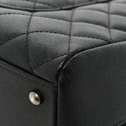 Chanel Caviar Lizard Quilted Coco Handle Bowler Black 15 of 16