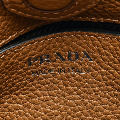 Prada Vitello Daino Soft Mini Hobo Messenger Bag Caramel 6 of 9