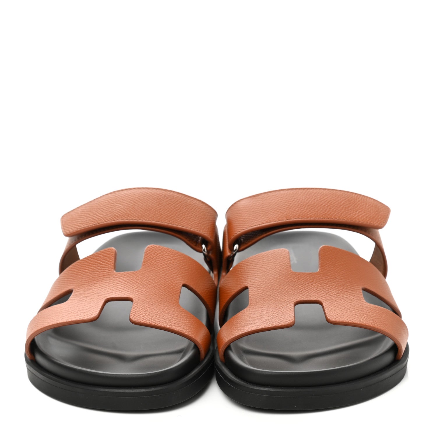 Hermes Epsom Womens Chypre Sandals 38.5 Natural 2 of 9