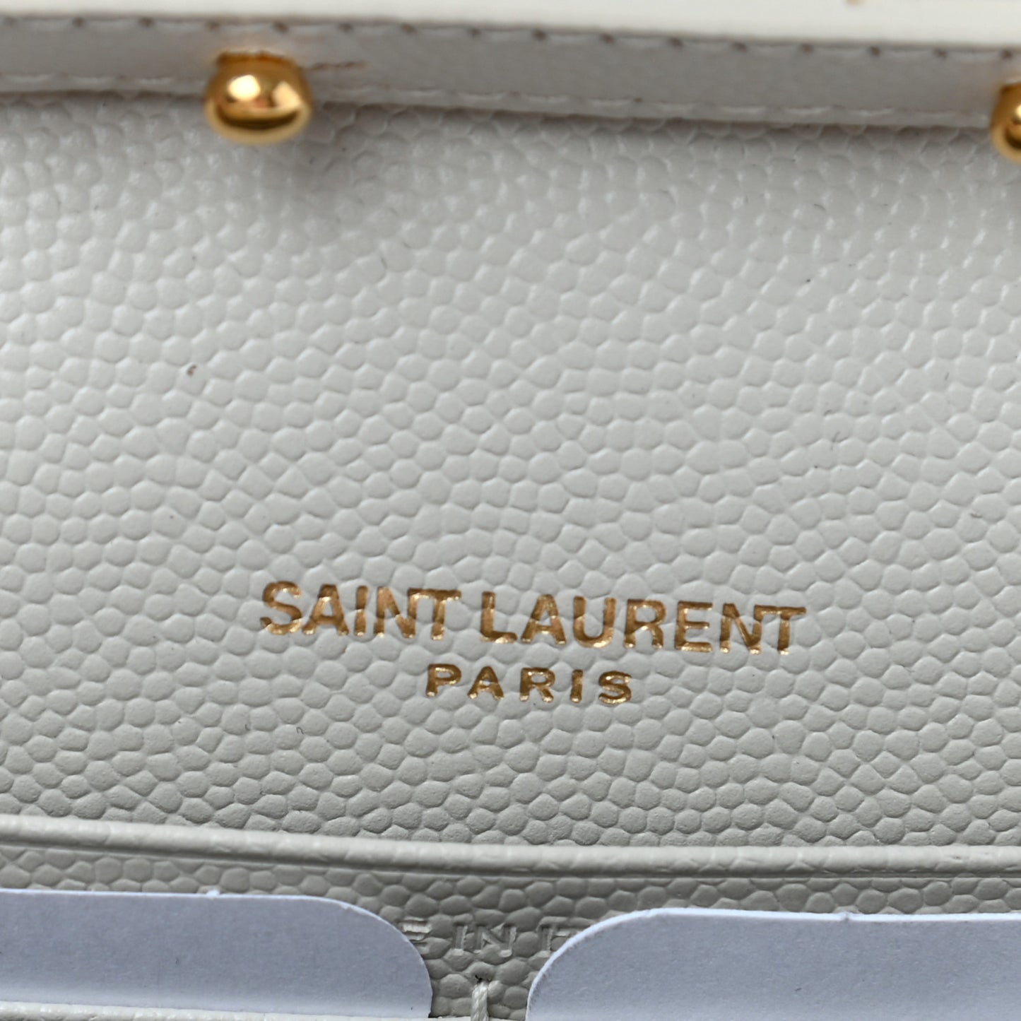 Grain De Poudre Matelasse Chevron Monogram Chain Wallet White