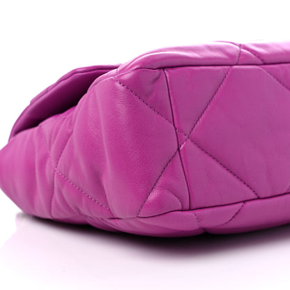 Chanel Lambskin Quilted Large Chanel 19 Flap Purple 7 of 8