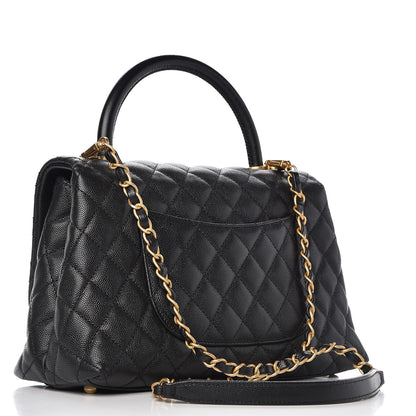 Chanel Caviar Quilted Small Coco Handle Flap Black 3 of 9