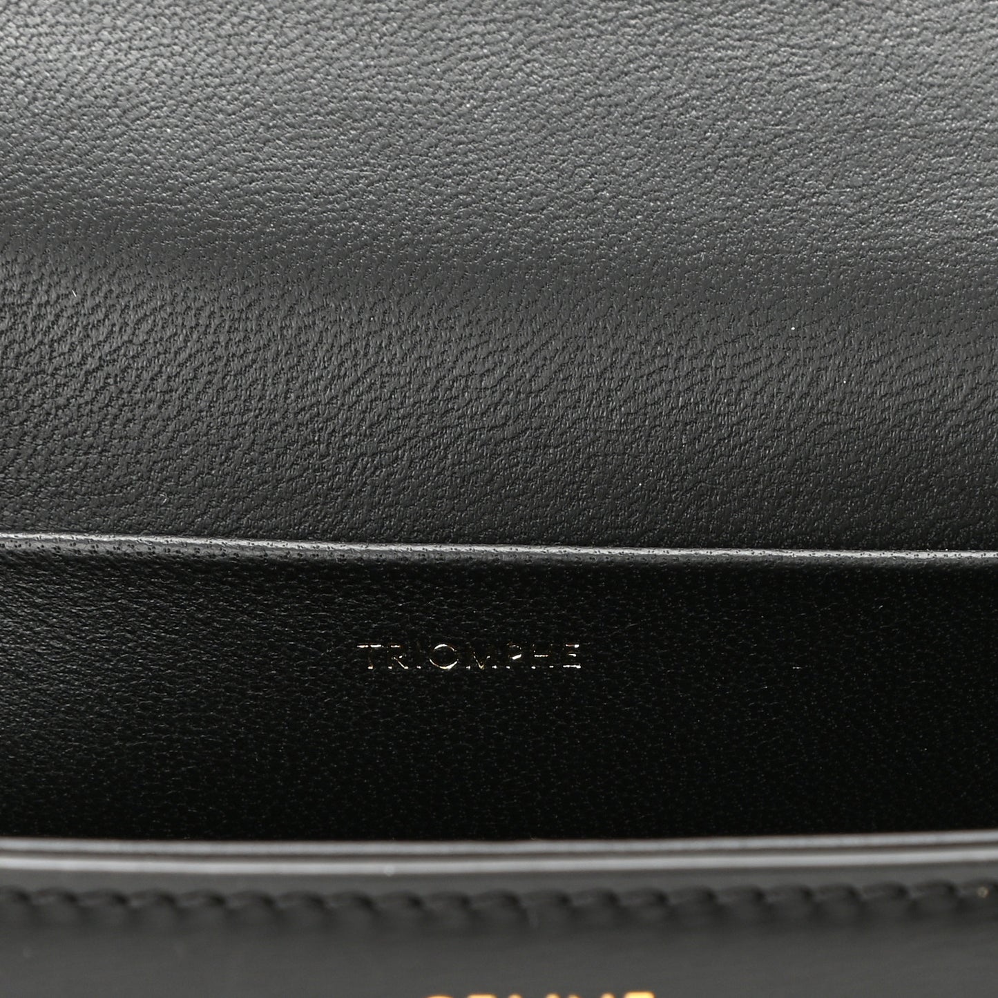 Shiny Calfskin Cuir Triomphe Chain Shoulder Bag Black