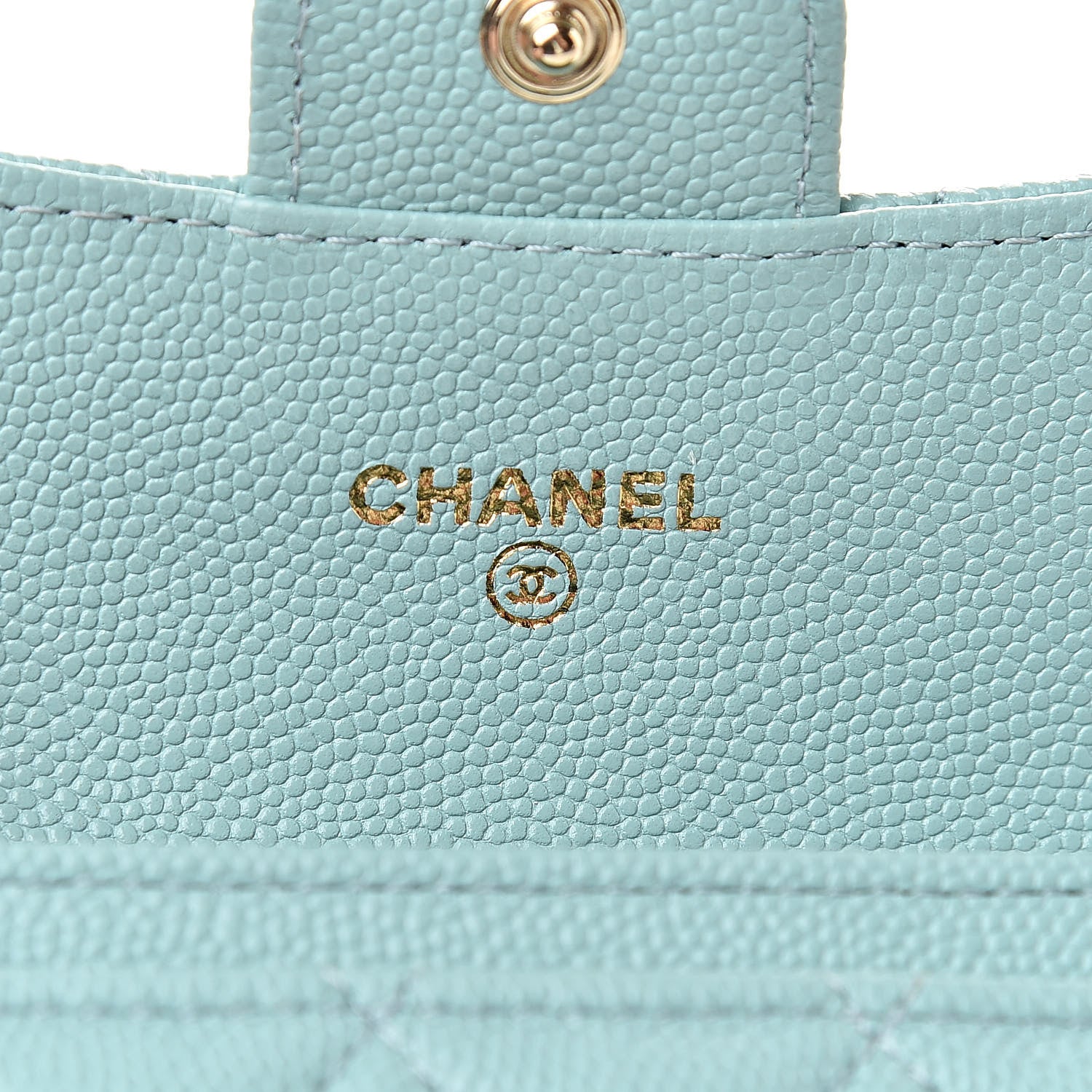 Chanel Caviar Quilted Flap Card Holder Wallet Blue 6 of 9