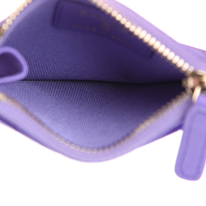 Chanel Caviar Quilted CC Zip Card Holder Purple 4 of 7