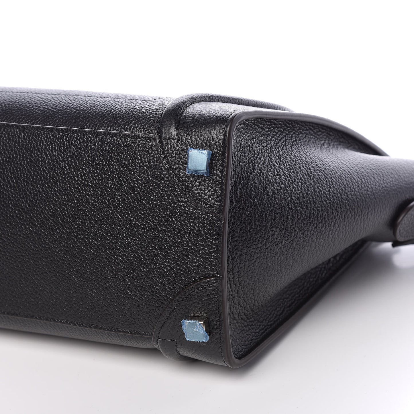 Drummed Calfskin Micro Luggage Black