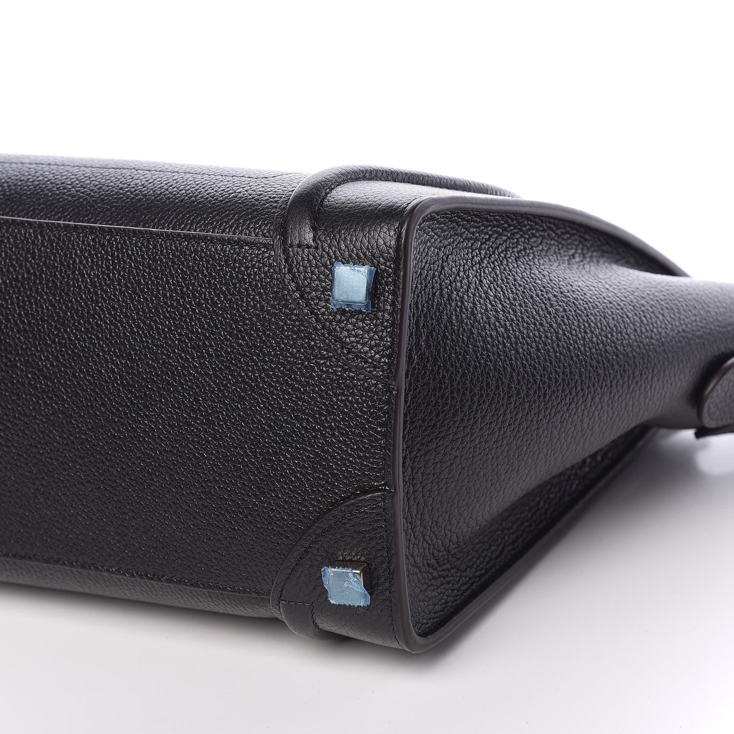 Celine Drummed Calfskin Micro Luggage Black 9 of 9