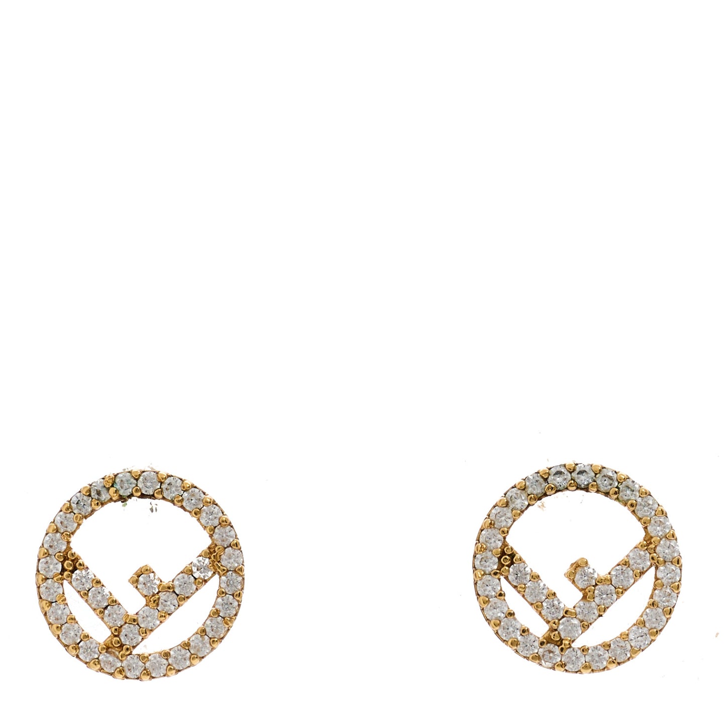 Metal Crystal F is Fendi Earrings Gold