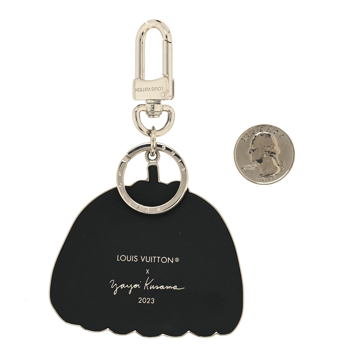 Louis Vuitton LV X YK Pumpkin Key Holder Bag Charm Yellow 1318716