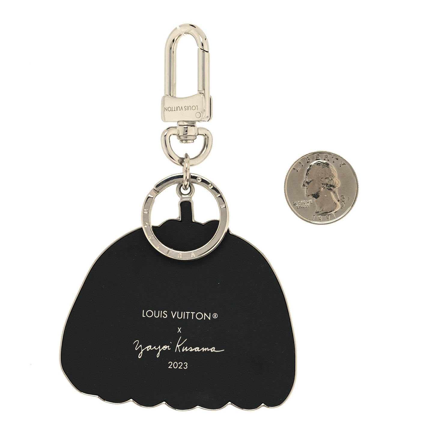 LV X YK Pumpkin Key Holder Bag Charm Yellow