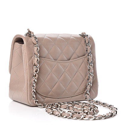 Chanel Caviar Quilted Mini Square Flap Taupe 3 of 10