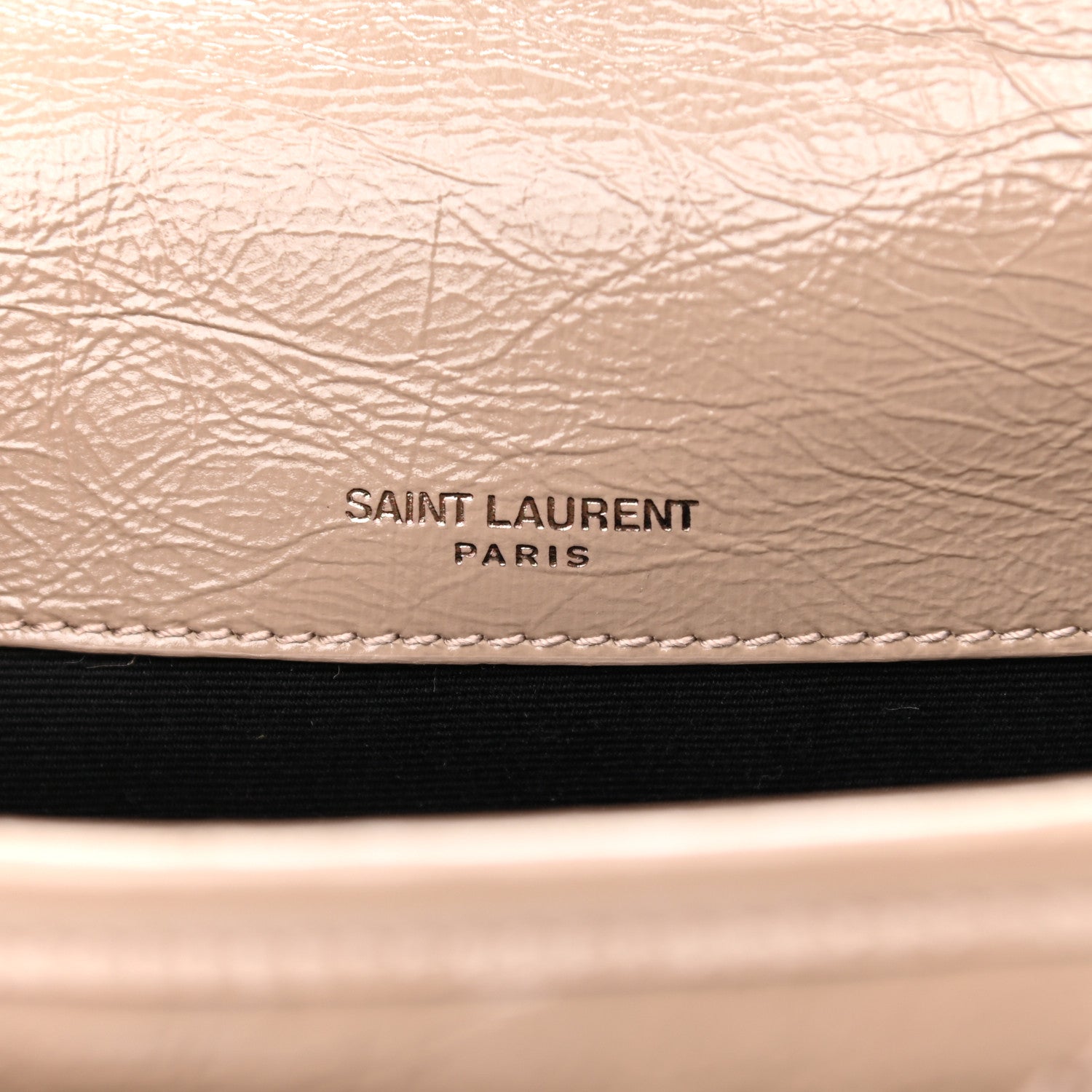 Saint Laurent Crinkled Calfskin Matelasse Monogram Baby Niki Chain Satchel Light Taupe 6 of 10