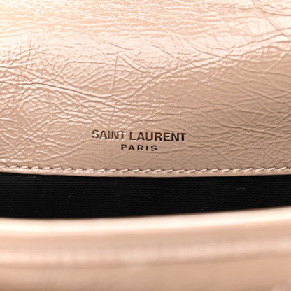 Saint Laurent Crinkled Calfskin Matelasse Monogram Baby Niki Chain Satchel Light Taupe 6 of 10
