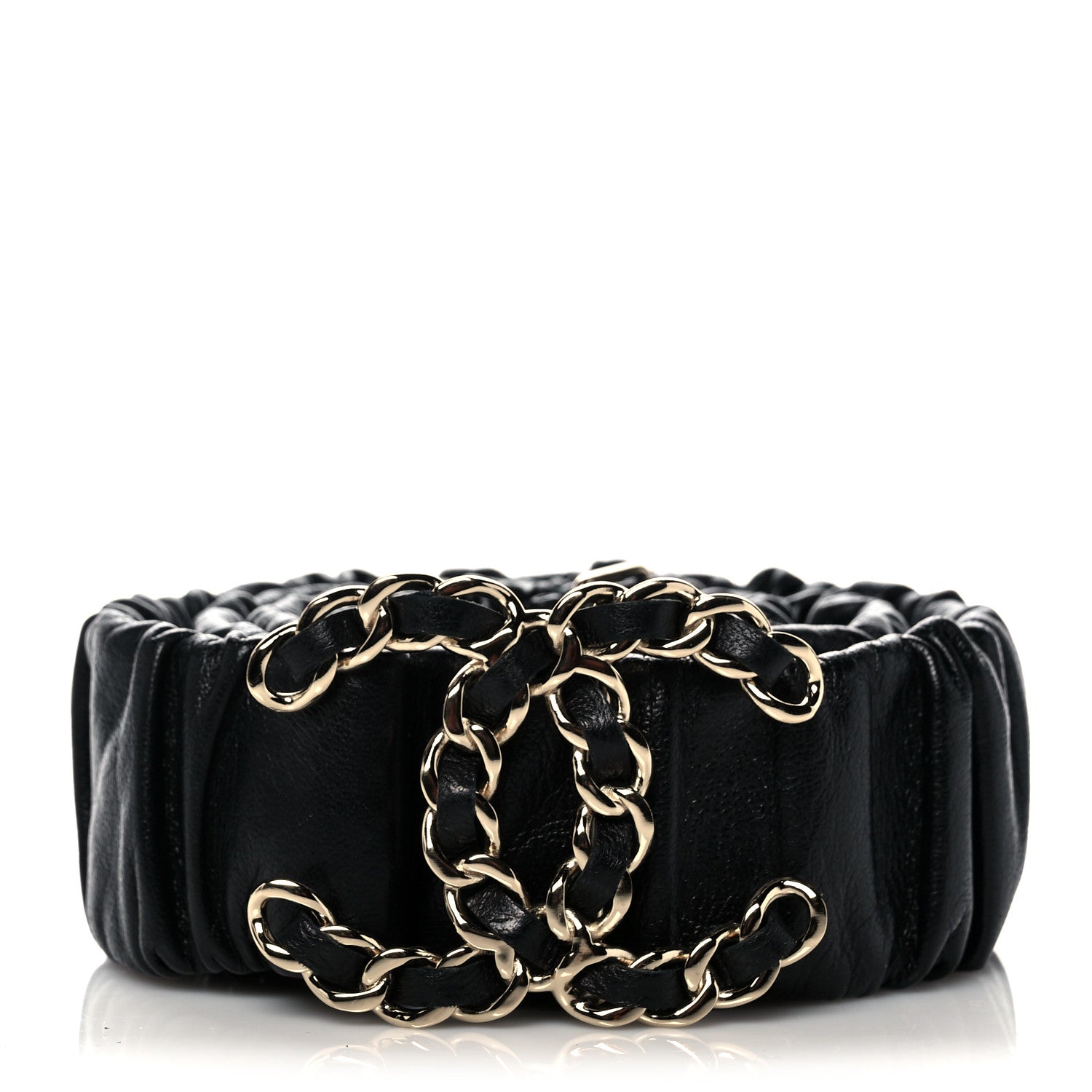 Chanel Lambskin CC Belt 90 Black 1 of 5