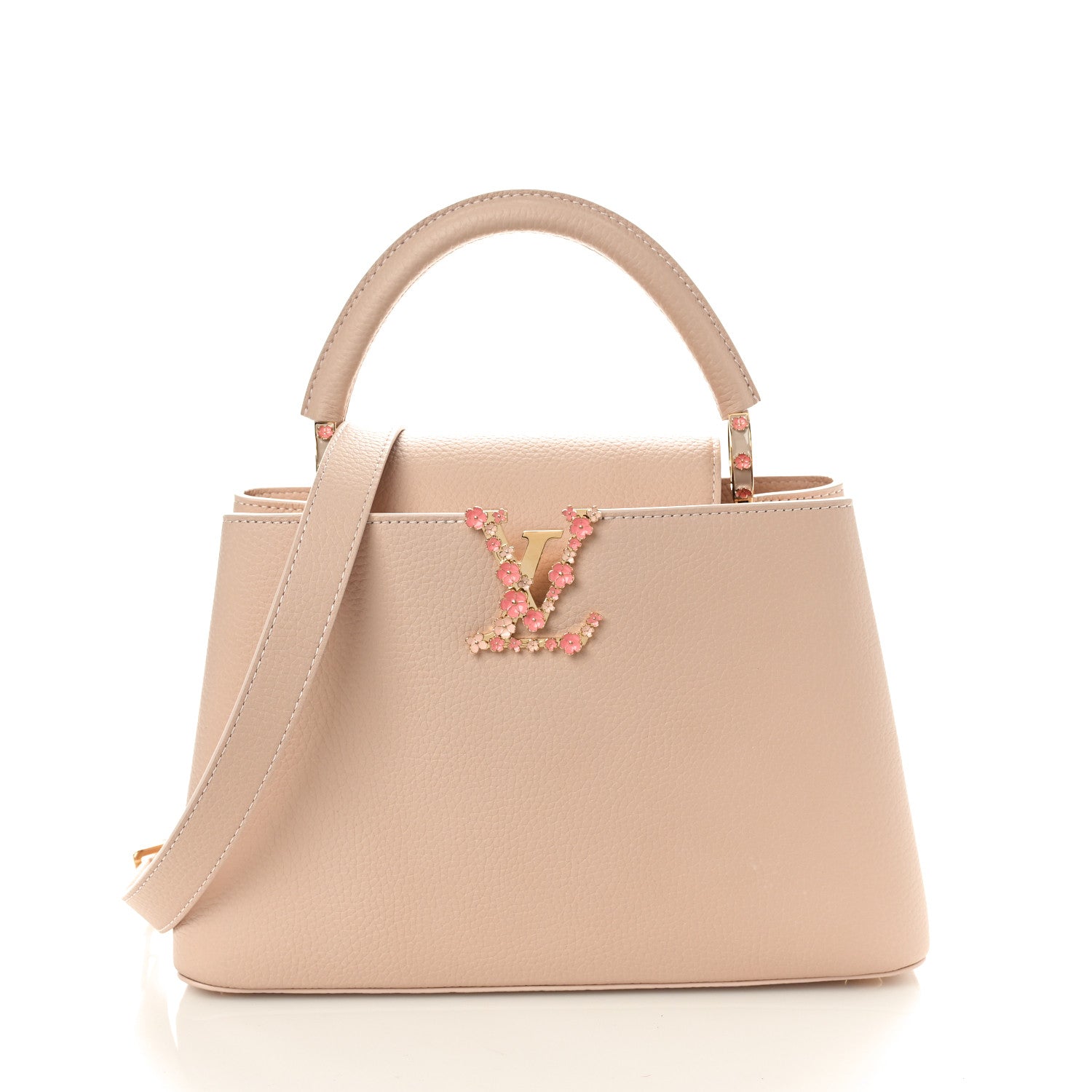 Louis Vuitton Taurillon LV Bloom Capucines MM Blush 7 of 9