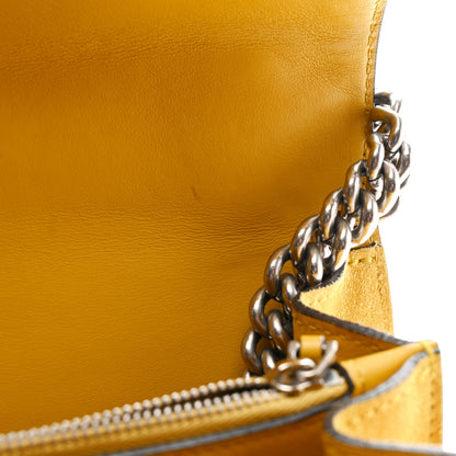 Gucci Suede Crystal Bow Embroidered Small Dionysus Shoulder Bag Yellow 14 of 14