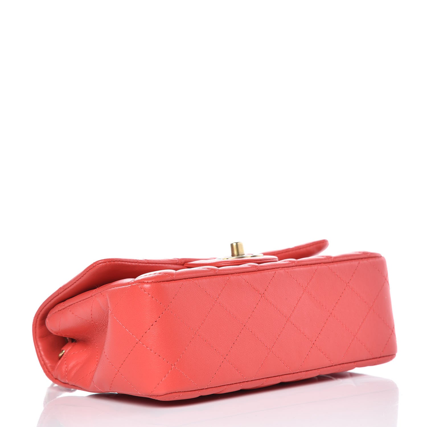 Chanel Lambskin Quilted Mini Rectangular Flap Red 4 of 9
