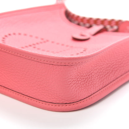 Hermes Taurillon Clemence Allegro Evelyne TPM Rose Azalee Rose Confetti 9 of 10