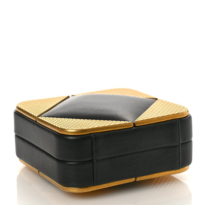 Chanel Lambskin Mini Evening Bag Black Gold 4 of 9