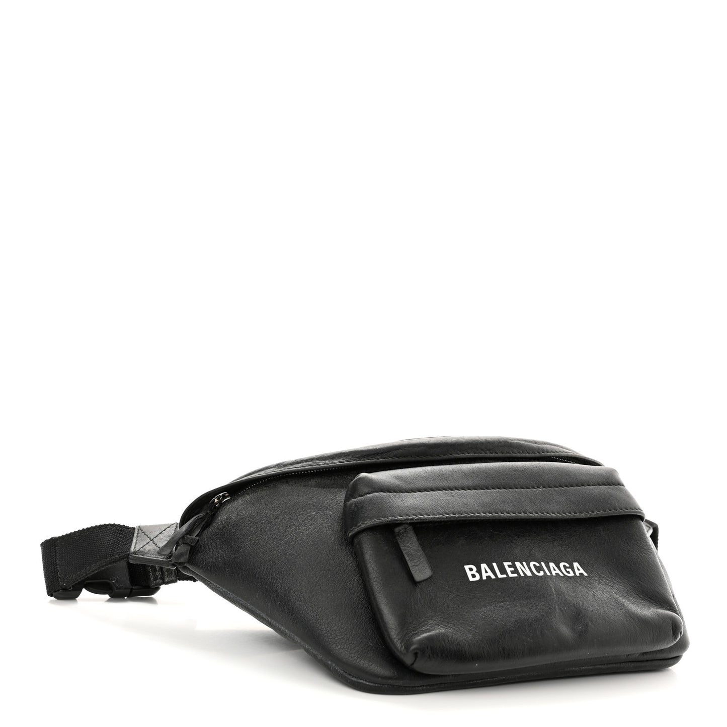 Smooth Calfskin Logo Large Everyday Beltpack Black White