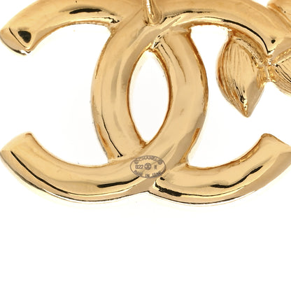 Chanel Crystal Wheat CC Earrings Gold 4 of 4