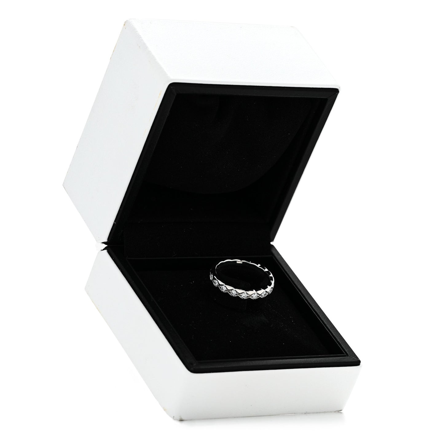 18K White Gold Diamond Mini Coco Crush Ring 52 6
