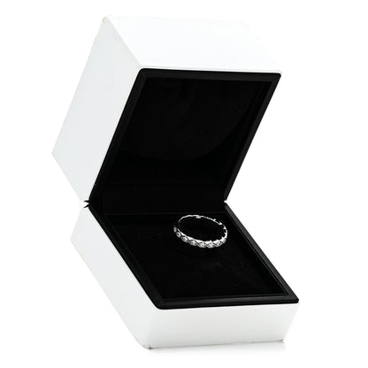 Chanel 18K White Gold Diamond Mini Coco Crush Ring 52 6 5 of 5