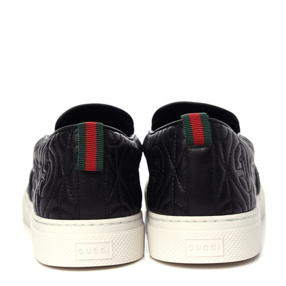 Gucci Nappa Web G Rhombus Quilted Mens Slip On Sneakers 10 Black 7 of 11