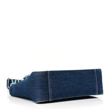 Stella McCartney Eco Alter Denim Perforated Logo Mini Crossbody Orion Blue 4 of 9