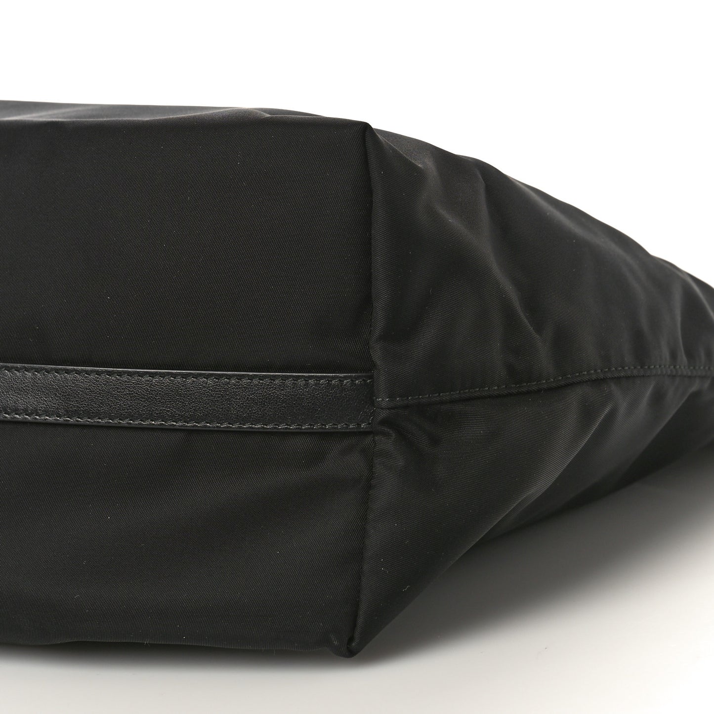 Tessuto Nylon Soft Calf Shopping Tote Black