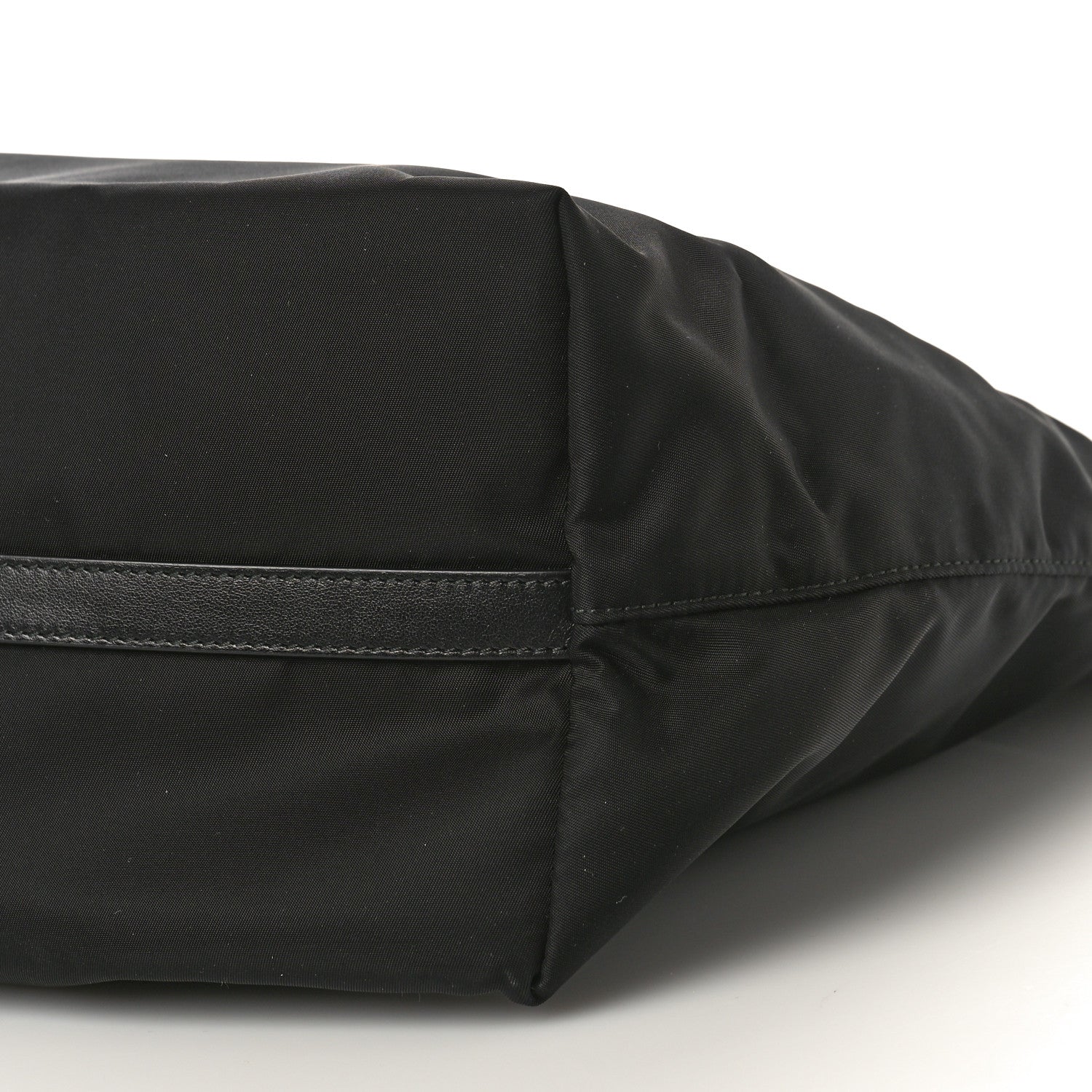 Prada Tessuto Nylon Soft Calf Shopping Tote Black 8 of 8