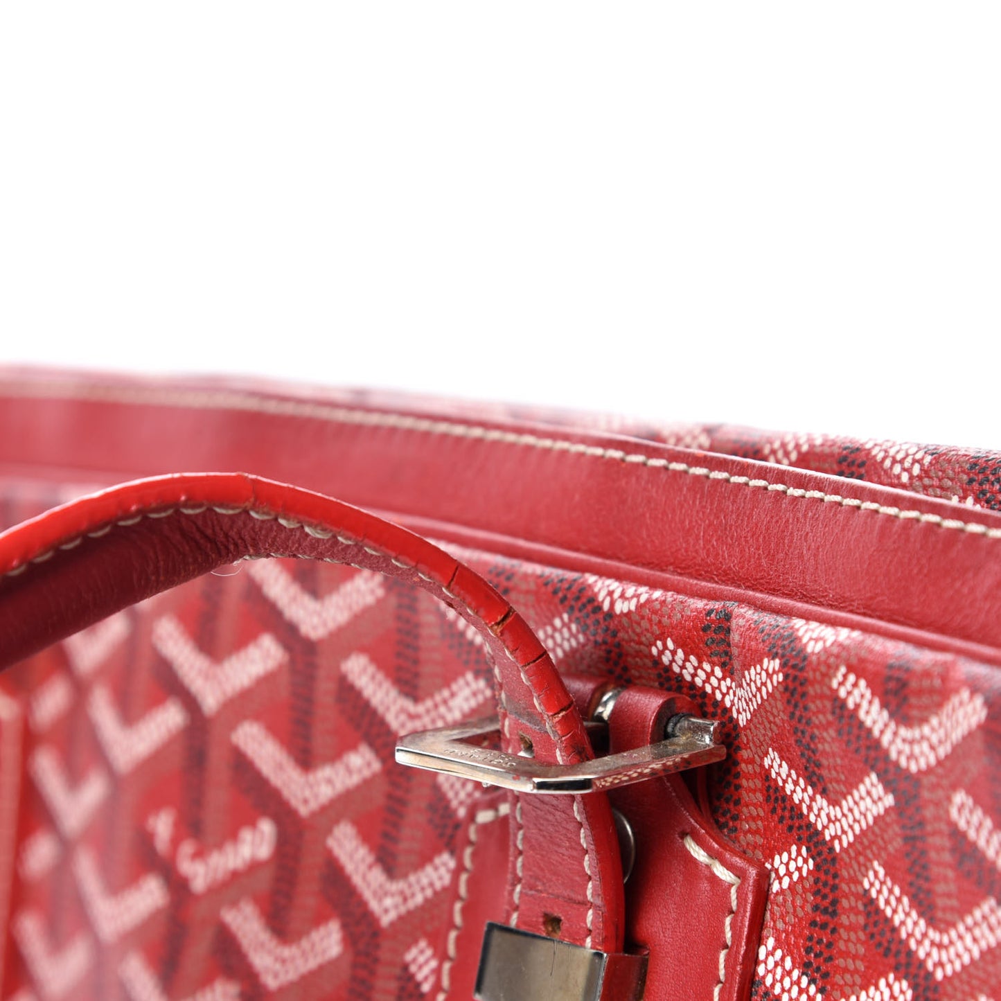 Goyardine Ambassade MM Briefcase Red