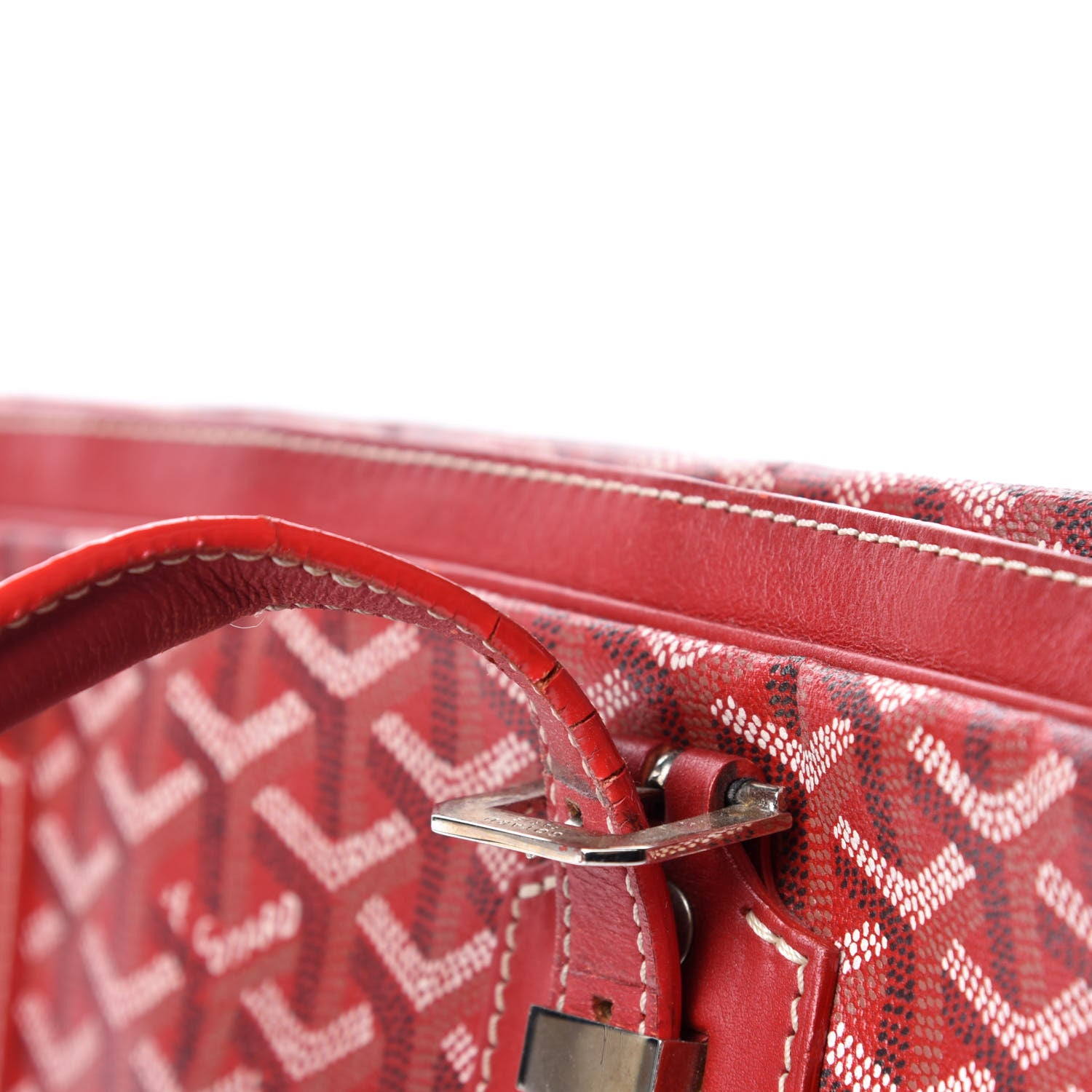 Goyard Goyardine Ambassade MM Briefcase Red 15 of 19