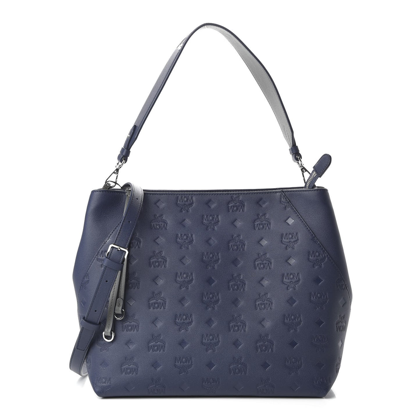 Calfskin Ottomar Monogram Medium Klara Hobo Navy Blue
