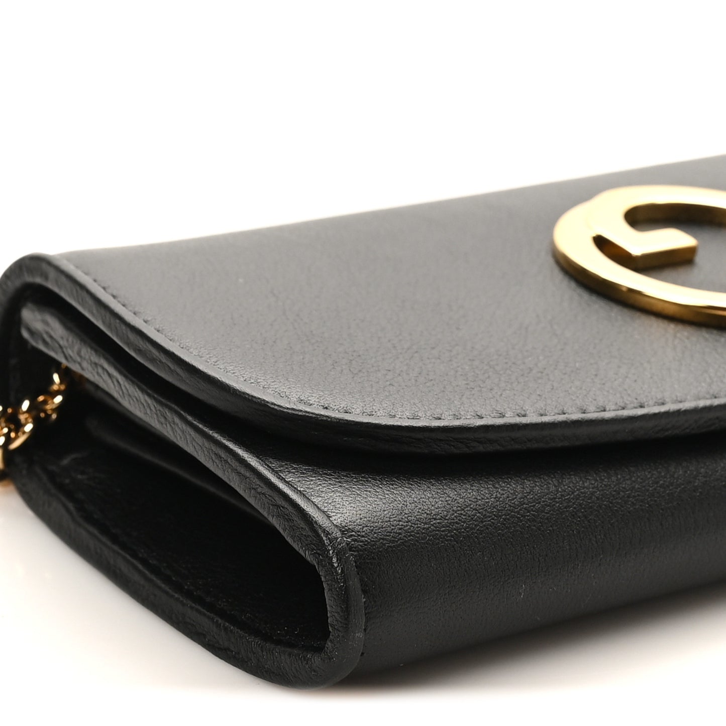 Roxy Calfskin Blondie Continental Chain Wallet Black