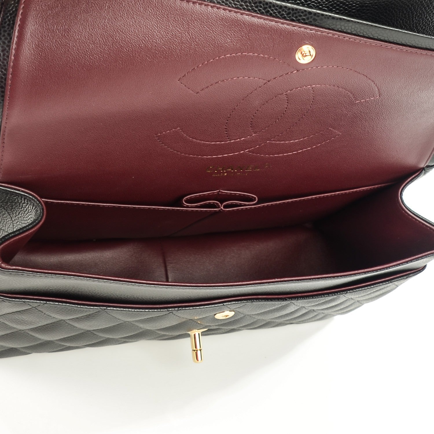 Chanel Caviar Quilted Jumbo Double Flap Black 5 of 8
