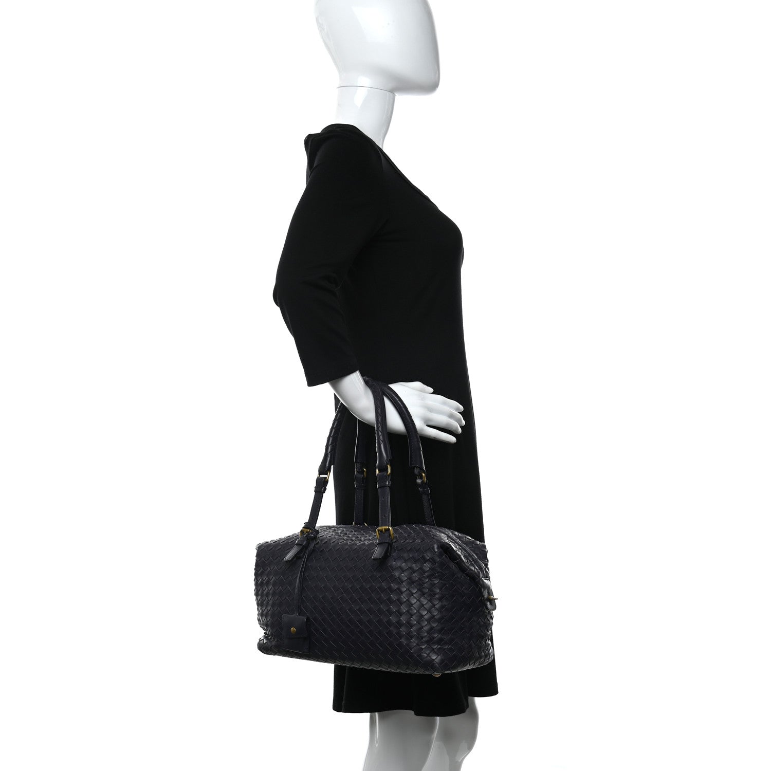 Bottega Veneta Nappa Intrecciato Boston Ink Aubergine 2 of 8
