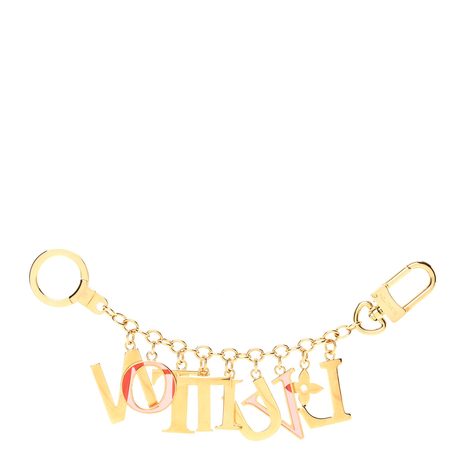 Louis Vuitton LV Tag Bag Charm Gold 2 of 4