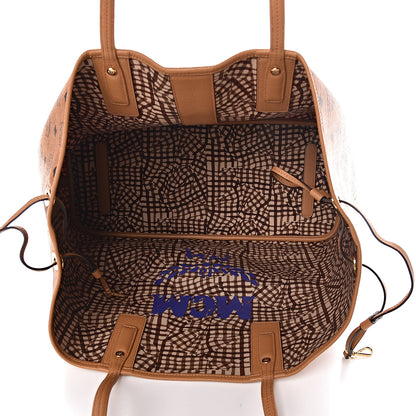 MCM Visetos Large Liz Reversible Shopper Tote Cognac 9 of 15