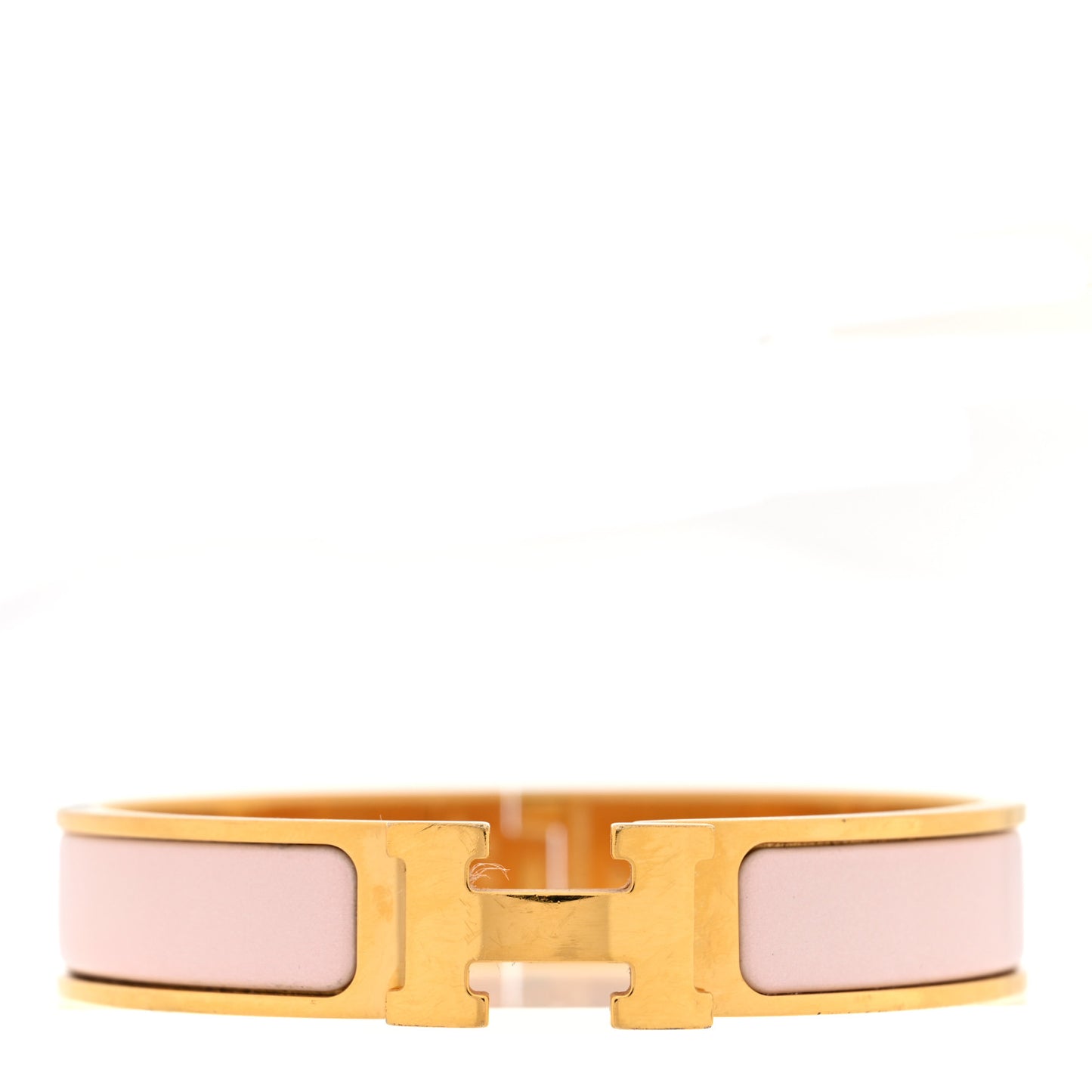 Enamel Narrow Clic Clac H Bracelet PM Rose Dragee