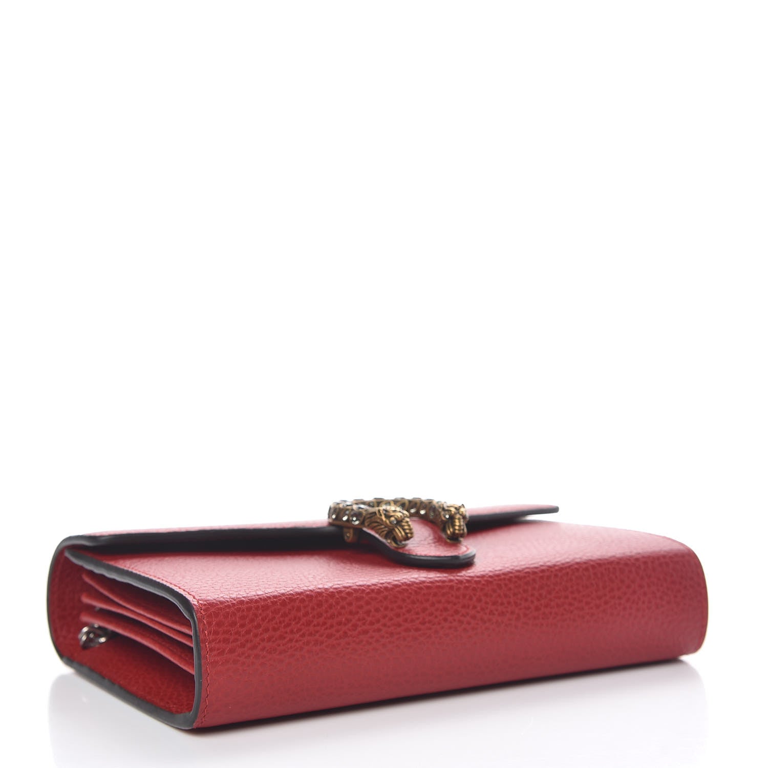 Gucci Calfskin Mini Dionysus Chain Wallet Hibiscus Red 4 of 13
