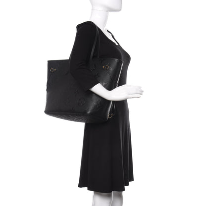 Louis Vuitton Empreinte Monogram Giant Neverfull MM Black 2 of 10