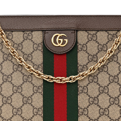Gucci GG Supreme Monogram Web Medium Ophidia Chain Shoulder Bag Brown 8 of 10