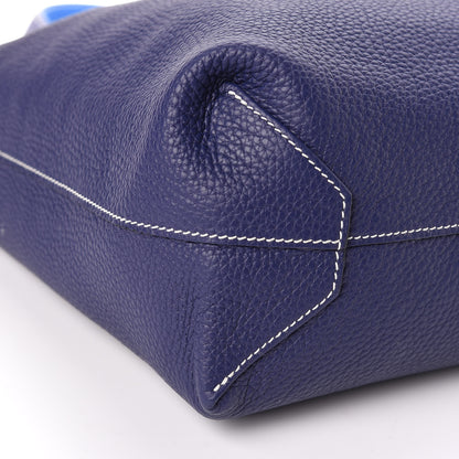 Hermes Taurillon Clemence Double Sens 45 Reversible Tote Bleu Encre Zellige 15 of 29