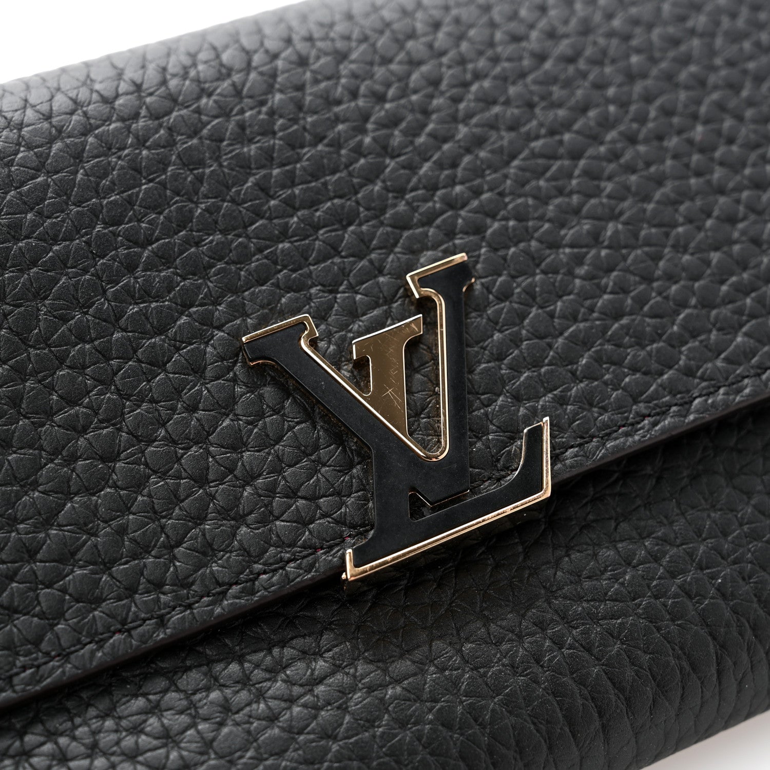 Louis Vuitton Taurillon Capucines Compact Wallet Black 7 of 7