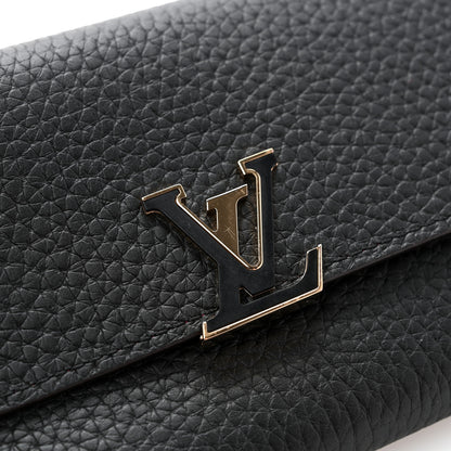 Louis Vuitton Taurillon Capucines Compact Wallet Black 7 of 7