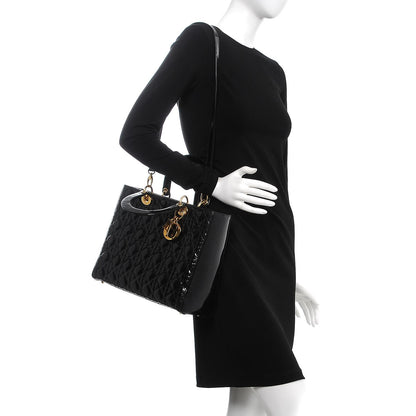 Christian Dior Patent Cannage Large Lady Dior Black 2 of 10
