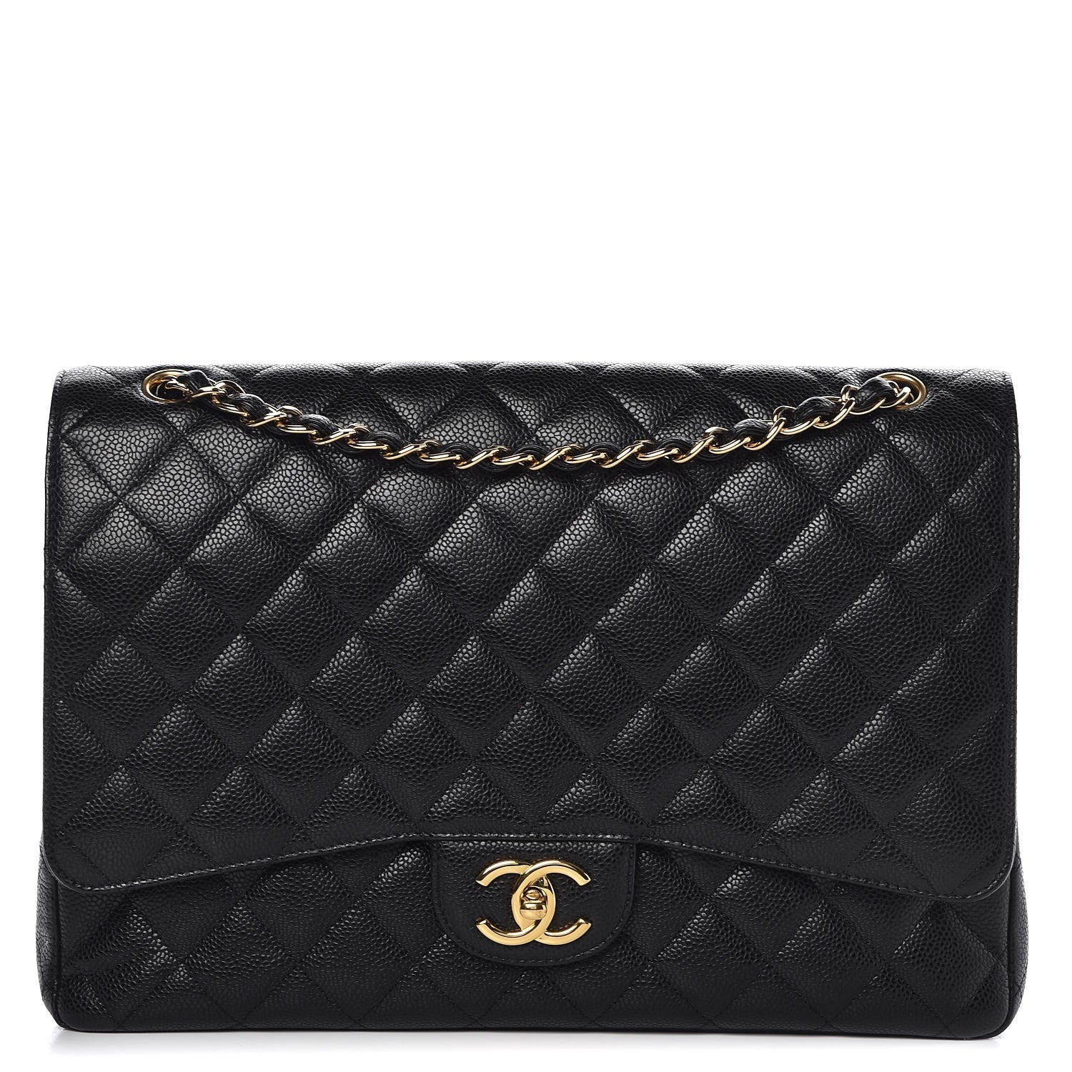 Chanel Caviar Quilted Maxi Double Flap Black 1 of 7