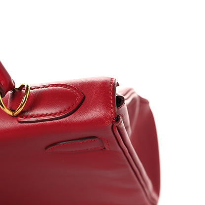 Hermes Tadelakt Kelly Retourne 32 Rouge Vif 13 of 14